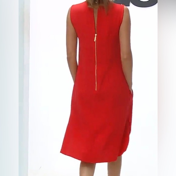 Closet Roll Neck Swing Dress - Red, Size US 4 - Picture 4 of 7